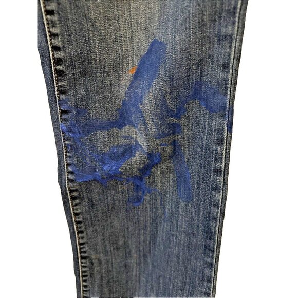 Rare Vintage DKNY Women's Soho Boot Jeans HANDPRINT 30" Waist 29" Inseam 8" Rise - Picture 6 of 14